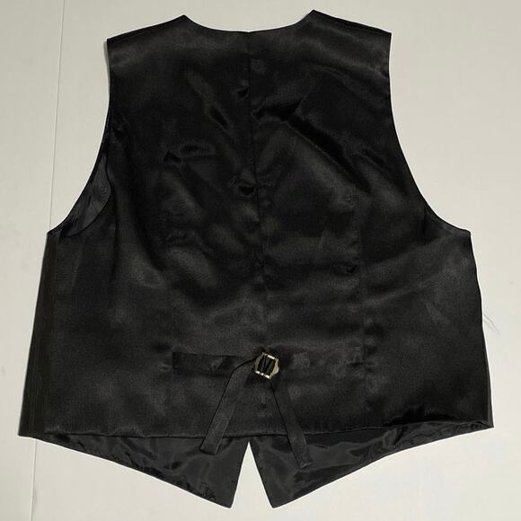 Silk Blend Kimono Vest Vintage Size Large Made in Korea Print Block Patchwork - Picture 2 of 11